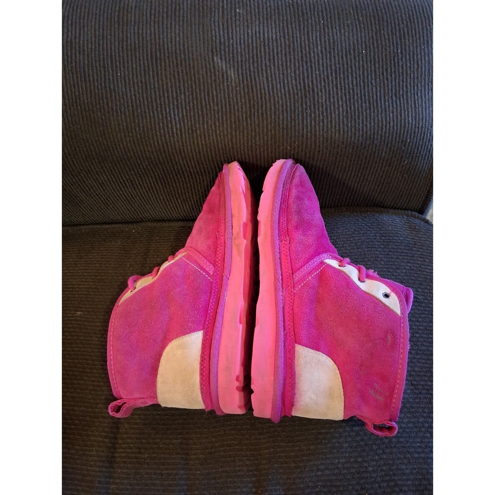 UGG Chukka Neumel Womens Boots 6 Pink Sorbet Suede Shearling Fur Lined - Picture 6 of 8